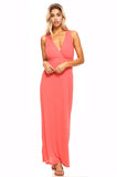 Women's Halter Maxi Dress with Cross Back Straps