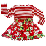 AnnLoren Little & Big Girls Boutique Red Christmas Floral Holiday