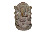 Handcarved Sculpture Soapstone Elephant Head God Ganesha - Medium