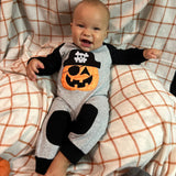 AnnLoren Halloween Pirate Jack O Lantern Long Sleeve Baby Toddler Boys