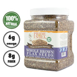 Whole Brown Flax Seeds - Omega-3 & Lignan Superfood Jar