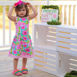 AnnLoren Little & Big Girls Spring Summer Floral Sleeveless Boutique