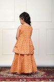 Girls cotton kurta skirt set (3pcs Set)