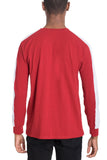 SIDE STRIPE LONG SLEEVE- RED/WHITE