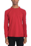 SIDE STRIPE LONG SLEEVE- RED/WHITE