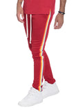 RAINBOW TAPED TRACK PANTS-RED