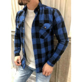 Mens Dual Pocket Long Sleeve Checkered Shirt