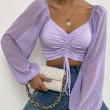 Womens Bell Sleeve Summer Top