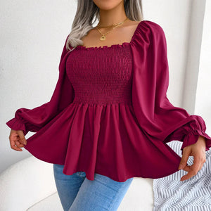 Womens Loose Fit Chiffon Blouse