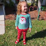 AL Limited Girls Christmas Holiday Santa Tunic Polka dot Pants Party