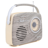 Emerson Portable Retro Radio with Built-In Rechargeable Battery and