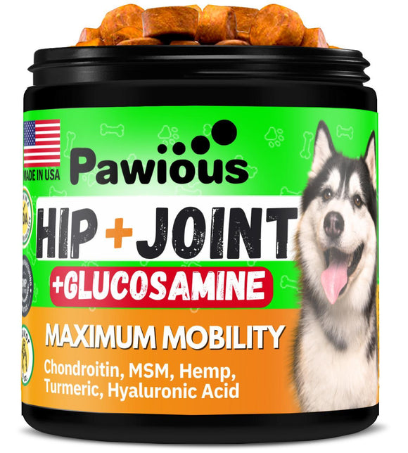 Pawious Hip and Joint Supplement for Dogs   Glucosamine for Dogs   Dog