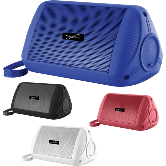 Supersonic IPX6 Water-Resistant Portable BT Speaker with True Wireless