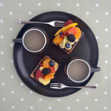 EVA teacups set of 2 - Black matte