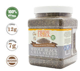 Whole Black Chia Seeds - Omega-3 & Calcium Superfood Jar