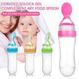 90ML Safe Newborn Baby Feeding Bottle Silicone Feeding Spoon Bottle