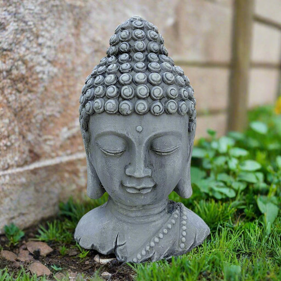 Buddha Head Cement Statue (11