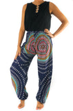 Blue SWIRL Women Boho Pants Hippie Pants Yoga Pants