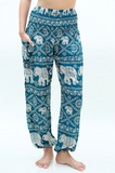 Teal ELEPHANT Pants Women Boho Pants Hippie Pants Yoga