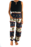 Blue ELEPHANT Pants Women Boho Pants Hippie Pants Yoga