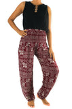 Burgundy ELEPHANT Pants Women Boho Pants Hippie Pants Yoga