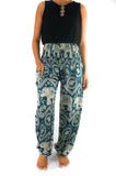 Teal ELEPHANT Pants Women Boho Pants Hippie Pants Yoga