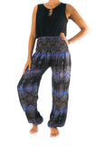 Blue PAISLEY Women Boho Pants Hippie Pants Yoga Pants