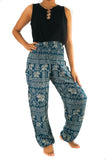 Teal ELEPHANT Pants Women Boho Pants Hippie Pants Yoga