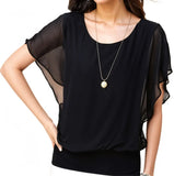 Womens Batwing Chiffon Blouse