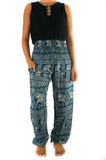 Teal ELEPHANT Pants Women Boho Pants Hippie Pants Yoga