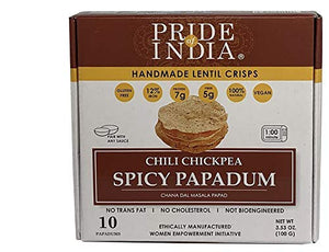 Spicy Chickpea Masala Papadum Lentil Crisp - Pack of 6