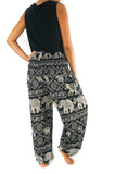 Black ELEPHANT Pants Women Boho Pants Hippie Pants Yoga