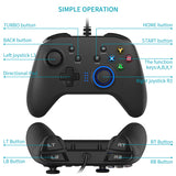 Wired Gaming Controller Joystick Gamepad with Dual-Vibration