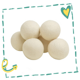 Reusable Wool Dryer Balls - Natural Fabric Softener