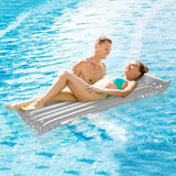 Inflatable Pool Float Raft Foldable Float Lounge Chair Swimming Pool Water Mat with Pillow Air Mat Mattress