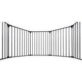 150" Adjustable Safety Gate 6 Panels Play Yard Metal Doorways Fireplace Fence Christmas Tree Fence Gate for House Stairs Gate prohibited area fence