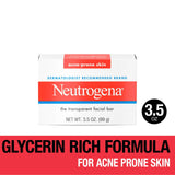 Neutrogena Glycerin Facial Cleansing Bar for Acne-Prone Skin, 3.5 oz