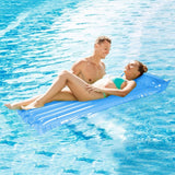 Inflatable Pool Float Raft Foldable Float Lounge Chair Swimming Pool Water Mat with Pillow Air Mat Mattress