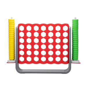 Jumbo 4-to-Score Game Set;  Giant Connect 4 with 42 Rings;  Indoor Outdoor Game Set for Kids and Adults