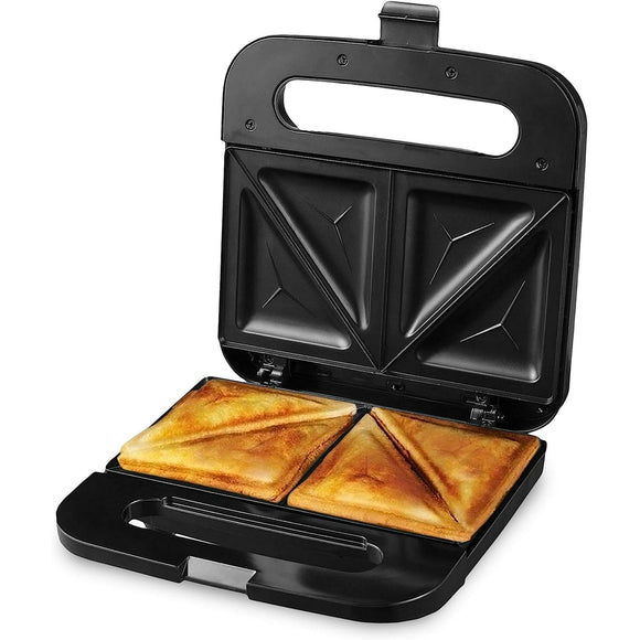 OVENTE Electric Sandwich Maker, Non-Stick Plates, Indicator Lights, Cool Touch Handle, Cooking Breakfast, Grilled Cheese, Tuna Melts and Snacks, New-Black GPS401B