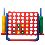 Jumbo 4-to-Score Game Set;  Giant Connect 4 with 42 Rings;  Indoor Outdoor Game Set for Kids and Adults