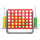 Jumbo 4-to-Score Game Set;  Giant Connect 4 with 42 Rings;  Indoor Outdoor Game Set for Kids and Adults