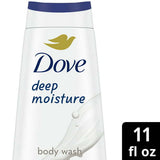 Dove Deep Moisture Liquid Body Wash Nourishes the Driest Skin, 11 oz