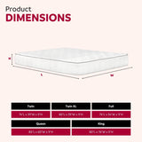 Premium 9 in. Medium Pocket Bed in a Box Spring Mattress - Queen Size, White