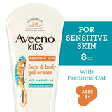 Aveeno Kids Face and Body Gel Cream Lotion for Sensitive Skin, 8 oz