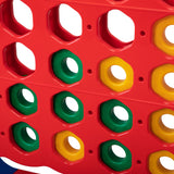 Jumbo 4-to-Score Game Set;  Giant Connect 4 with 42 Rings;  Indoor Outdoor Game Set for Kids and Adults