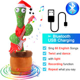 Bluetooth Dancing Cactus Repeat Talking Toy 60/120 Songs Electronic Plush Toys Singing Recording Doll Early Education for Kids