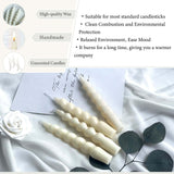 FCMSHAMD 7.5 Inch Spiral Taper Candles Set of 4 Burn Time 6 H Unscented Smokeless for Wedding Dinner Decoration Candle Sticks