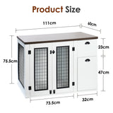 Furniture style dog cage, wooden dog cage, double door dog cage, side cabinet dog cage, Dog crate