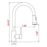 Stainless Steel Pull Down Kitchen Faucet with Soap Dispenser